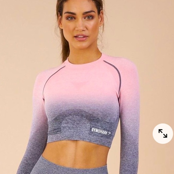 Gymshark Tops - Gymshark Ombré Cropped Long Sleeve